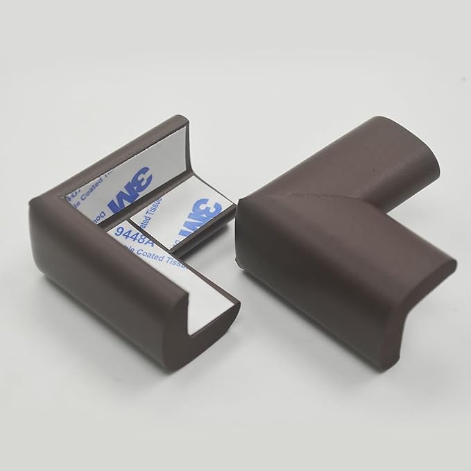 Foam Corner Protector for The Furniture, with Retardant Materials Foam Safety Bumpers, Baby Proofing Safety Corner Protectors (Coffee)