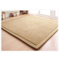 Loartee Coral Velvet Crawling Rugs & Play Mat (6.0'x 6'8", Brown) for Toddler Children & Yoga Exercise