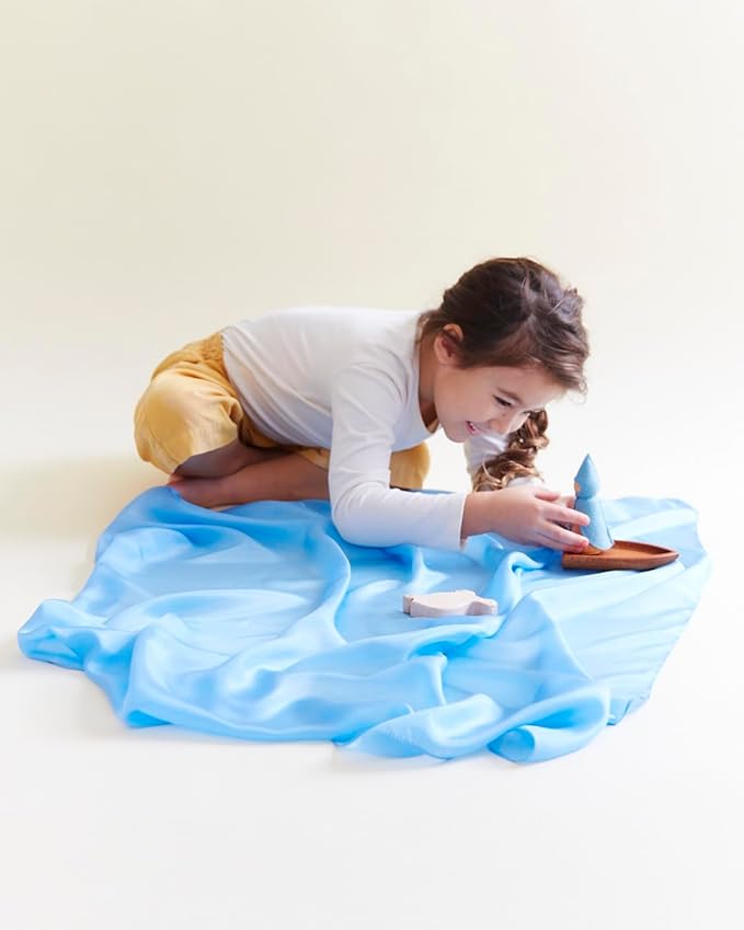 Sarah's Silks Playsilk - 100% Real Silk, Hand Dyed, Bright Colored Play Scarves | Montessori and Waldorf Toys for Dress up, Imaginative, and Pretend Play (35" x 35")