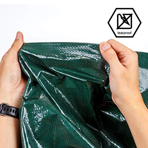CARTMAN Finished Size 20x40 Feet Waterproof Green Tarp 8 Mil Thick, Multipurpose Protective Cover for Emergency Rain Shelter Camping Tarpaulin - size: 20'×40'
