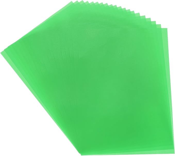 MECCANIXITY Colored Vellum Paper, 40 Sheet Green Transparency 8.5 x 11 Printable Vellum Paper, Translucent Vellum Sheets for Printing Wedding Invitations Ink Jet Laser Printer