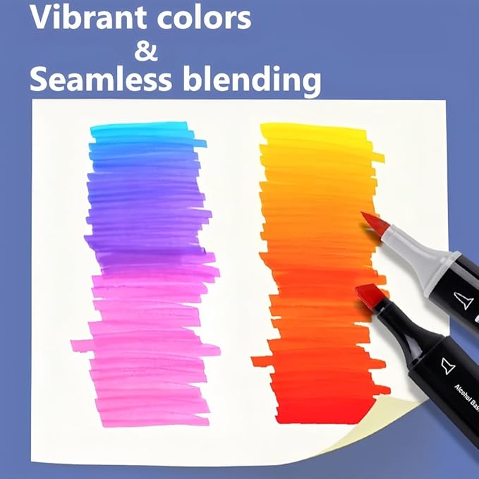 6 Pack Colorless Blender Alcohol Markers, Blending Clear Double Tipped Soft Fine Tips and Brush Art Marker (Blender)
