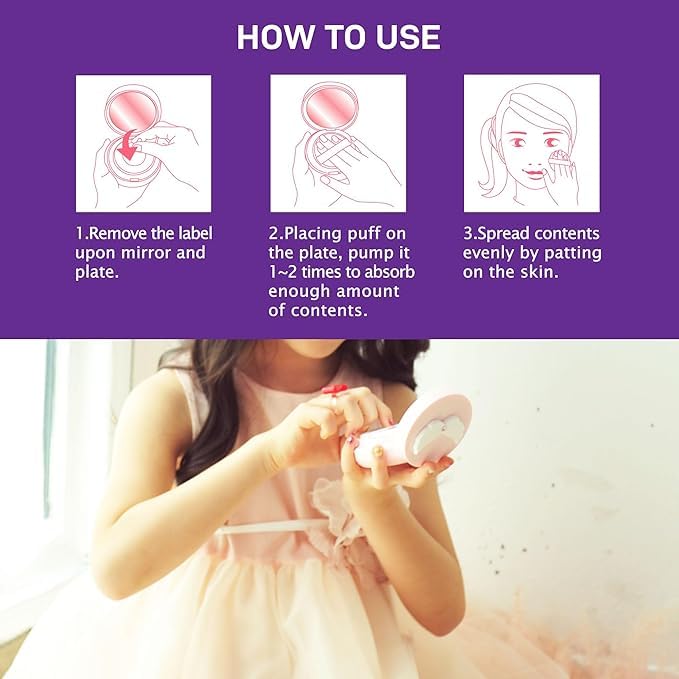 Peachand Baby Kids Mineral Sun Cushion SPF50+ PA++++ (Pink Ribbon)