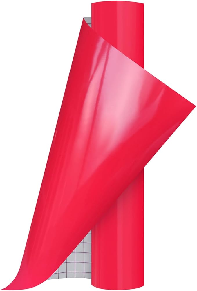 Ant Smart Adhesive Permanent Vinyl Compatible with Cricut Explore and Maker Series Without Cutting Mats, Create DIY Projects, Decals, Stickers & More (Rose Red, 13inch x 5ft)