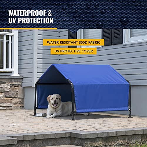 ShelterLogic 2.5' Outdoor Pet Shade, Versatile Pet Canopy Tent for Small-Breed Dogs, Cats, Small Animals and Livestock, Blue - size: Small