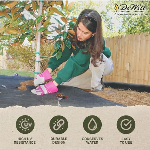 Dewitt 2-Pack Pro-5 Weed Barrier Fabric 5 oz, 6 x 250 Feet – Heavy-Duty Woven Landscape Ground Cover Mat for Raised Garden Bed, Greenhouse Gardening, Outdoor Landscaping, and Commercial Planting - size: 2 Pack, style: 6' x 250'
