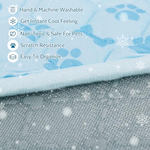 Dog Cooling Mat, Pet Cooling Mat for Dogs and Cats, Portable Summer Dog Cool Pad,Cool Bed for Pets, Premium Pet Cool Blanket for Summer - size: Medium