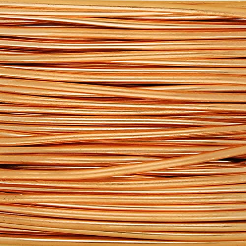 The Beadsmith Wire Elements Craft Wire – Tarnish Resistant, Soft Temper, Round, Bare Copper Color – 0.81mm, 20 Gauge, 10 Yard Spool – Jewelry Making, Wire Wrapping, Floral, & Other DIY Crafts
