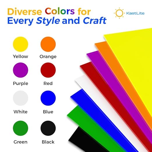 KastLite Colored Acrylic Sheets Nominal 12" x 12" - Plastic Sheet Easy to Cut, Saw, Shape, Laser Cut - Ideal for Arts & Crafts & DIY Projects- Durable, Lightweight, Scratch Resistant - Purple 4 Pack