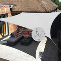 Windscreen4less 5'x7' Waterproof Sun Shade Sail Rectangle Shade Canopy Cover UV Block for Backyard Patio Deck Balcony Pergola Garden (Light Gray) - color: Light Gray, size: 5' x 7'