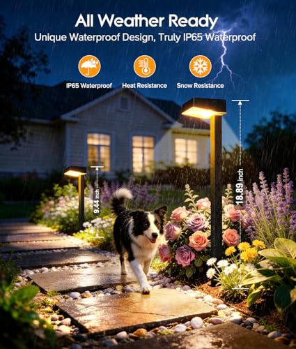 ELECLINK Solar Pathway Lights Outdoor, 12 Pack Garden Lights Solar Powered Path Lights with Bigger LED Lens, 2 Light Modes Waterproof Outdoor Solar Light for Yard Driveway Walkway Landscape Patio Lawn - size: 12 Pack
