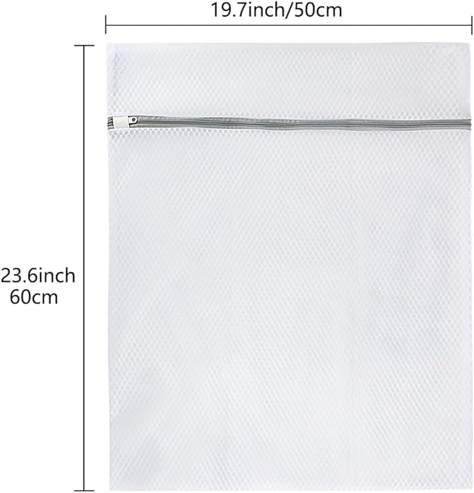 Vivifying Large Mesh Laundry Bags, 2 Pack Honeycomb Mesh Wash Bags for Washing Machine, Delicates Clothes, Sweater, Coats, Stuffed Toys, Blanket (White)