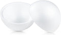 Half Foam Ball 2-Pack - 7.8 x 7.8 x 3.9 in, White - DIY Art Craft & Modeling Supply - Sphere Dome for Crafts Projects