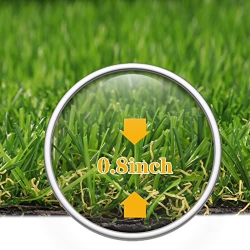 Artificial Grass Fake Grass Lawn Turf 3 ft x 11 ft, Realistic Synthetic Pet Turf Garden Landscape, Indoor/Outdoor Rugs with Drain Holes, Dogs Pee Pads Area, Customized Available - size: 3 ft x 11 ft = 33 Square ft