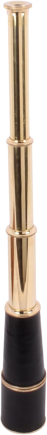 24" Handheld Nautical Brass Telescope with Wooden Box - Pirate Collectibles.
