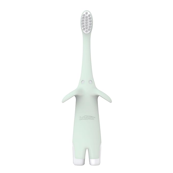 Dr. Brown's Infant-to-Toddler Toothbrush, Elephant, Mint, 0-3 Years
