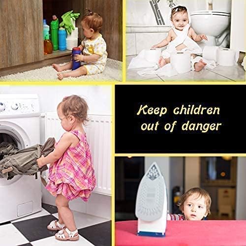 Door Knob Safety Cover for Kids - 5 Pack - Baby Proof Door Knob Covers - Door Locks for Kids Safety Child Proof - White