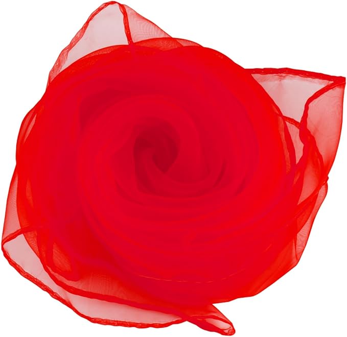 Larcele 12 Pieces Juggling Dance Scarf for Performance Prop Accessory 24 x 24 inches WDSJ-02