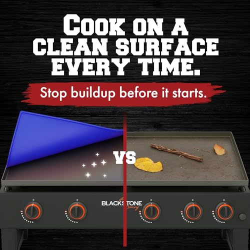 KITCHEN PERFECTION 22" Premium Silicone Griddle Cover Mat For Blackstone Griddle 22 Inch - Hermetic Protection From Rust & Debris All Year, Fits All Blackstone 22 Inch Models - Food Grade Silicone - color: Classic Blue 22 inch
