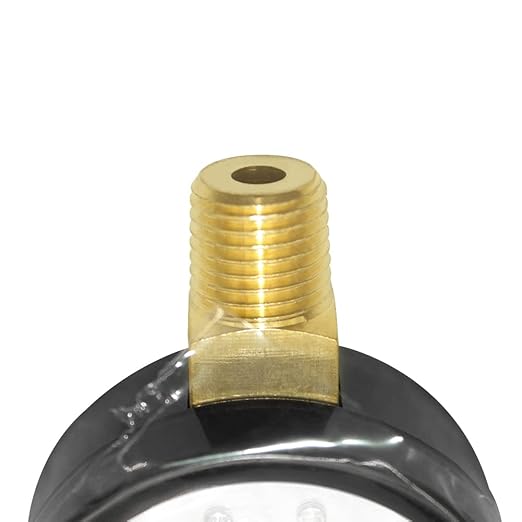 Joywayus Pressure Gauge 0 to 200 PSI Brass 1/4" Male NPT Thread Lower Mount, Multiple Function