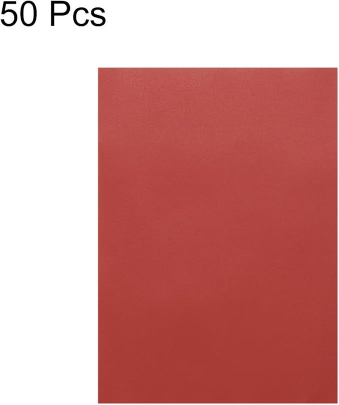 MECCANIXITY Colored Vellum Paper, 50 Sheet Red Transparency 11.7 x 8.2 Printable Vellum Paper, Translucent Vellum Sheets for Printing Wedding Invitations, Ink Jet Laser Printer