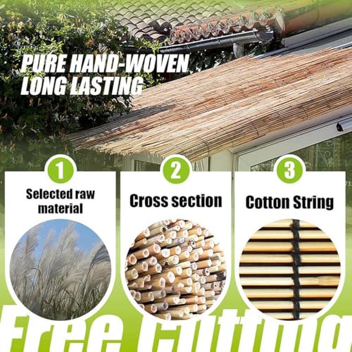 Patio Shades Roll Up Outdoor, Bamboo Blinds for Outdoor Patio, Thernal Insulated Shading Reed Blinds, Blackout Bamboo Shade, Privacy Screen, 24″ 30″ 34″ 36″ 39″ 43″ 48″ 51″ 55″ 70″ Width - size: 24"W x 51"H