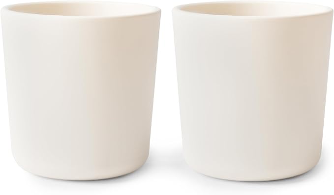 mushie Dinnerware Cups For Kids | Made in Denmark, Set of 2 (Ivory)