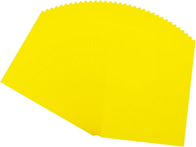 MECCANIXITY 60 Sheet Colored Vellum Paper 8.5" x 11", 100gsm Translucent Printable Vellum Sheets for Printing Wedding Invitations Inkjet Laser Printer, Yellow