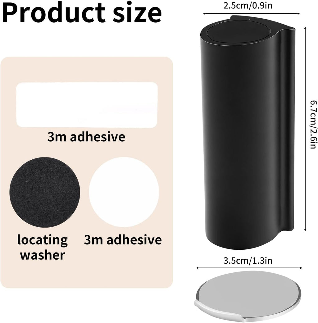 Magnetic Door Stoppers Black WYGWP Stainless Steel No Drilling Wedge Stops Heavy Duty Catch Holder to Keep Doors Open