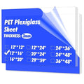 Art3d (2 Pack) 1/8" Thick Plexiglass Sheets - 16" x 12" PET Clear Sheets for Art Design, Craft Projects, Signs, DIY in Home, Wedding, Festival,Party,Office