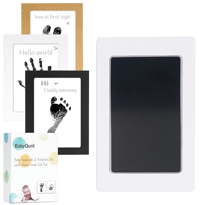 Inkless Baby Hand and Footprint Kit,Clean-Touch Ink Pad Kit,Safe No Mess Printing Infant Hand Foot Stamp,1 Pack Newborn Inkless Print Pads Best Keepsake or Gifts for Family