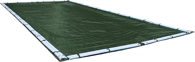 Robelle 16 x 36 ft Heavy Duty Green Winter Pool Cover for Inground Pools, 5 ft Overlap (21 x 41 ft Cover Size), Solid 8 x 8 Scrim, 2.36 oz/yd2, 10-Year Warranty, Style: 321636RA