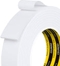 Single-Sided Adhesive White Foam Tape (EVA Material), 1inX9.84FT Single-Sided Sealing Foam pad Sponge Tape for Window Waterproofing, self-Adhesive, Suitable for Sealing Doors and Windows