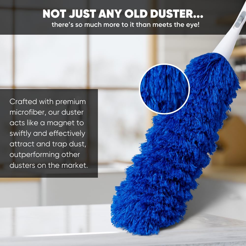 2 Pack of Microfiber Flexible Dusters | from Microfiber Wholesale | Clean Ceiling Fans, Cobwebs, Light Fixtures, Delicate Objects