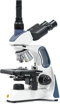 SWIFT SW400 Infinity-Corrected Trinocular Compound Microscope, 40X-2500X, Wide-Field 10X/25X Eyepieces, Infinity Achromatic Objectives, Brightfield, Double-Layer Mechanical Stage