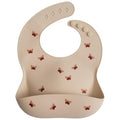 mushie Silicone Baby Bib | Adjustable Fit Waterproof Bibs (Butterflies)