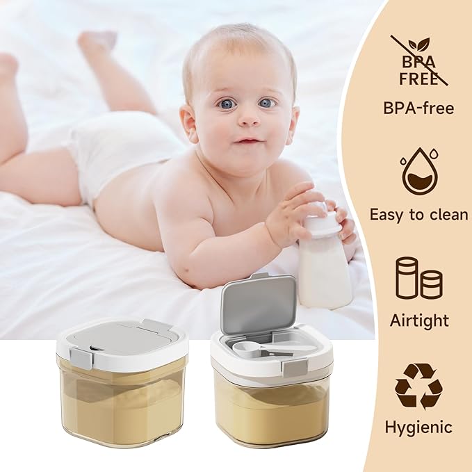 Formula Container to go-800ml Travel Dispenser BPA Free Airtight Container with Spoon and Layered Storage