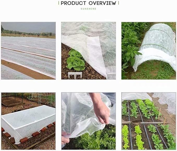 Agfabric Warm Worth Roll Heavy Floating Row Cover&Plant Blanket 0.9oz 7'x100' for Frost Protection,Harsh Weather Resistance& Seed Germination,White