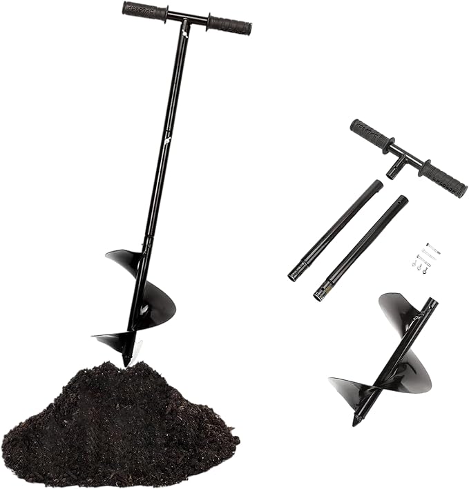 Compost Turner Aerator,Compost Stirrer Tool for Outdoor Composting Manual Compost Bin Aerator Rotating Aerator Soil Tiller
