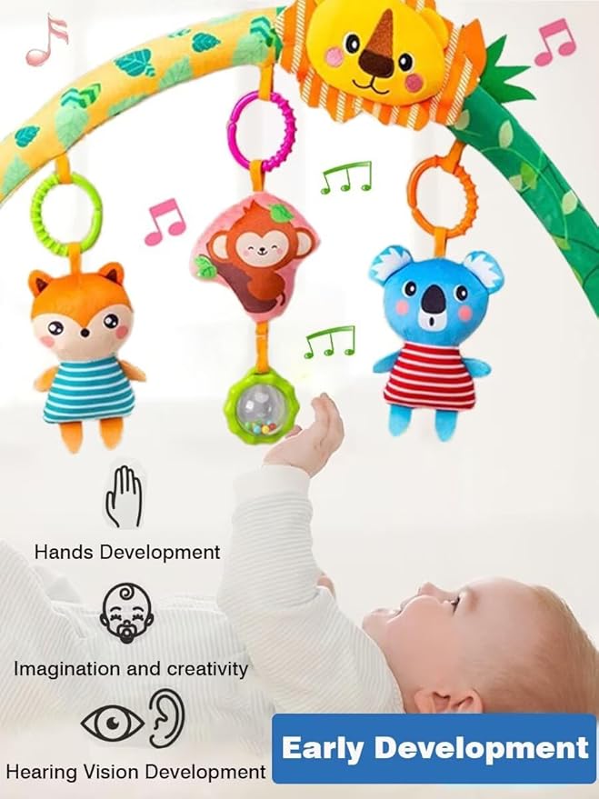 Pau1Hami1ton Baby Stroller Arch Toys, Car Seat Toys,Baby Gifts.S-19(Lion)