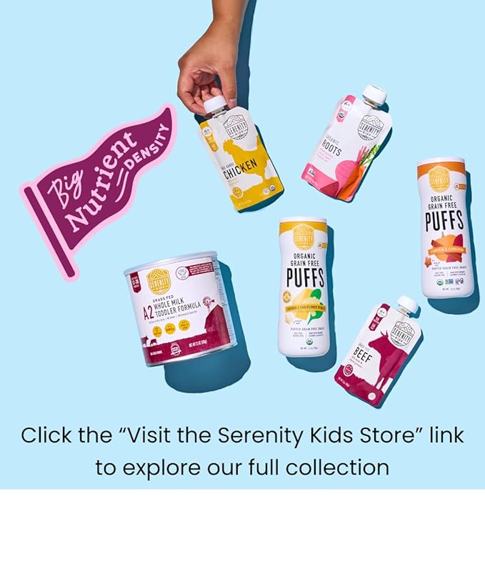Serenity Kids 6+ Month Salmon Baby Food Pouches - BPA-Free Wild Caught Salmon & Organic Butternut Squash & Beet - No Added Sugar & High Protein - 3.5 Oz, 6 Pack