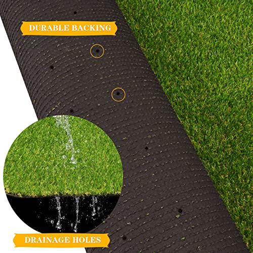 Artificial Grass Fake Grass Lawn Turf 3 ft x 11 ft, Realistic Synthetic Pet Turf Garden Landscape, Indoor/Outdoor Rugs with Drain Holes, Dogs Pee Pads Area, Customized Available - size: 3 ft x 11 ft = 33 Square ft