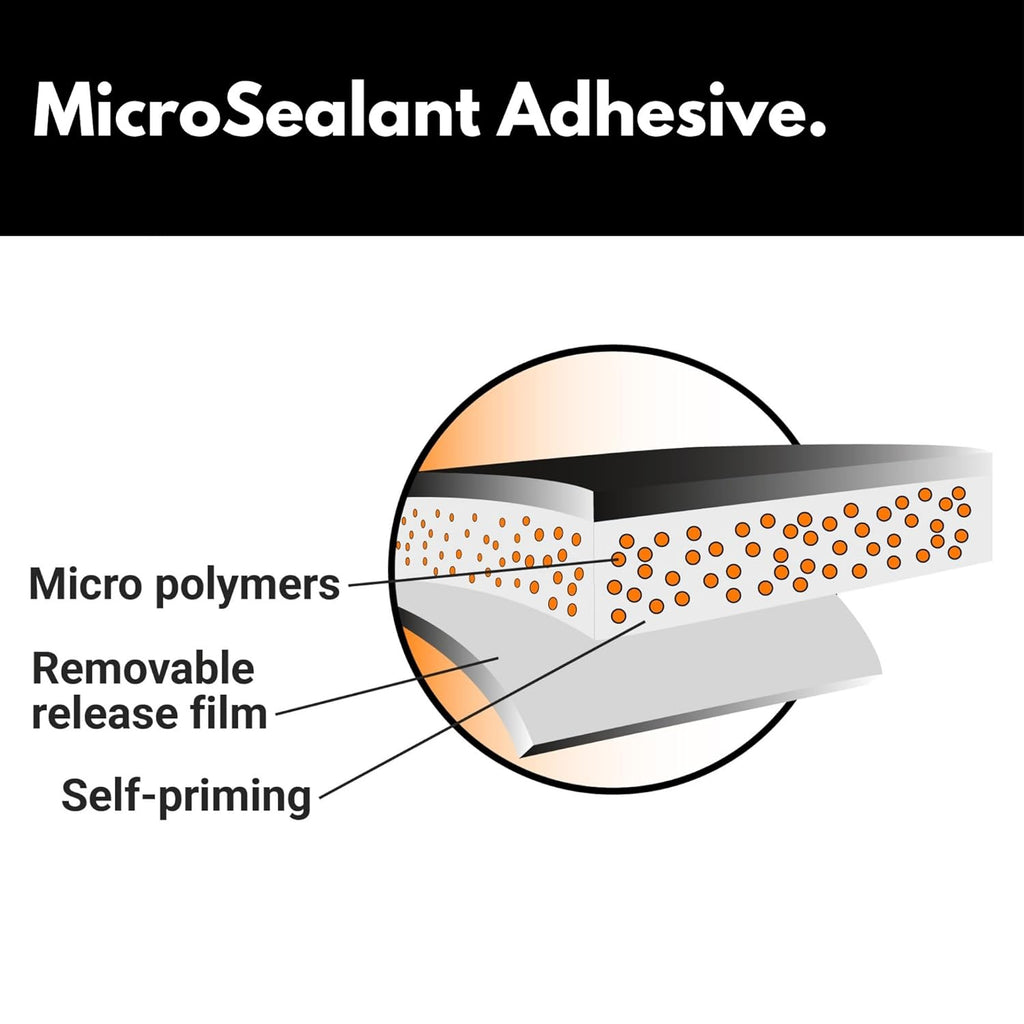 HSS Sealant Tape with MicroSealant - Waterproof Commercial Roofing Tape for Roof and RV Repair - UV- & Weatherproof - Grey - 6 inch x 25 ft.