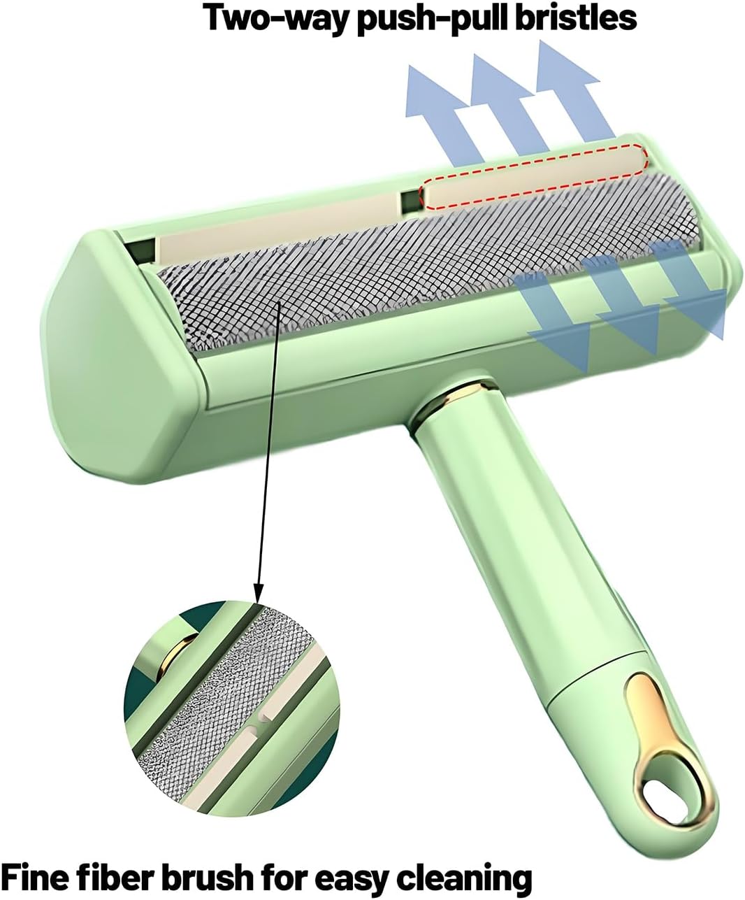 Pet Hair Remover Lint Roller - Washable Reusable, Static Adsorption for Cat Dog Hair Removal On Furniture, Sofas, Bedding, Carpets，Pet Hair Removal Tool，Dog Hair Remover，Lint Remover (Green)