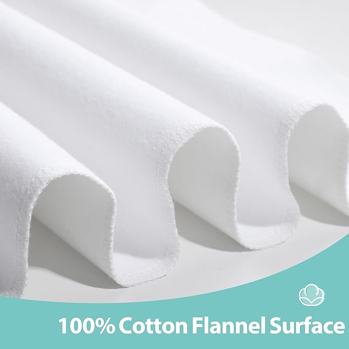 Washable Underpads, 34" x 72" (Pack of 4) Extra Heavy Absorbency ,100% Waterproof Mattress Protector,Flannel Cotton Underpads for Kids, Adults,Pets,Bed, Couch, Sofa, Floor,Home