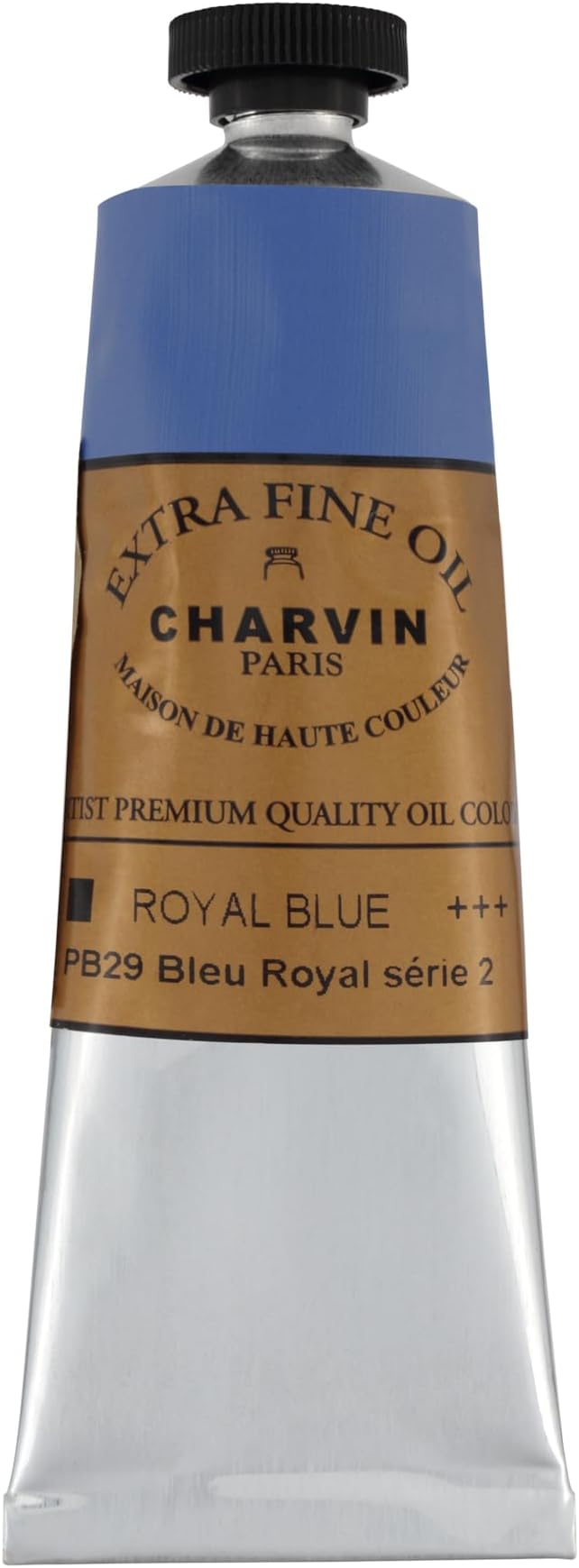 Charvin Extra Fine Oil Paint, Royal Blue 60 mL - Triple-Milled, Rich Texture, Poppy Oil-Based, Light-Fast, Handmade, Archival Quality