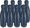 17oz Cola-Bottle Shaped Stainless Steel Leak-proof Water Bottle,Double Wall Vacuum Insulated Metal,Travel Mug For Sports Indoors & Outdoors,BPA-Free School Kids Flasks,Navy(8Pack)