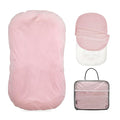 Baby Lounger - Snuggle Cozy Me Infant Lounger for Newborns | Flannel Cover, Breathable Soft, Portable Awake-Time Pad, Essential Baby Gift -Pink