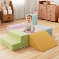 6 Piece Foam Climbing Blocks for Toddlers, Baby Climbing Gym with Ultra High Density Foam for Crawling and Sliding, Indoor Soft Play Set for Infant, Babies & Kids (Multicolor A, 6-Piece)