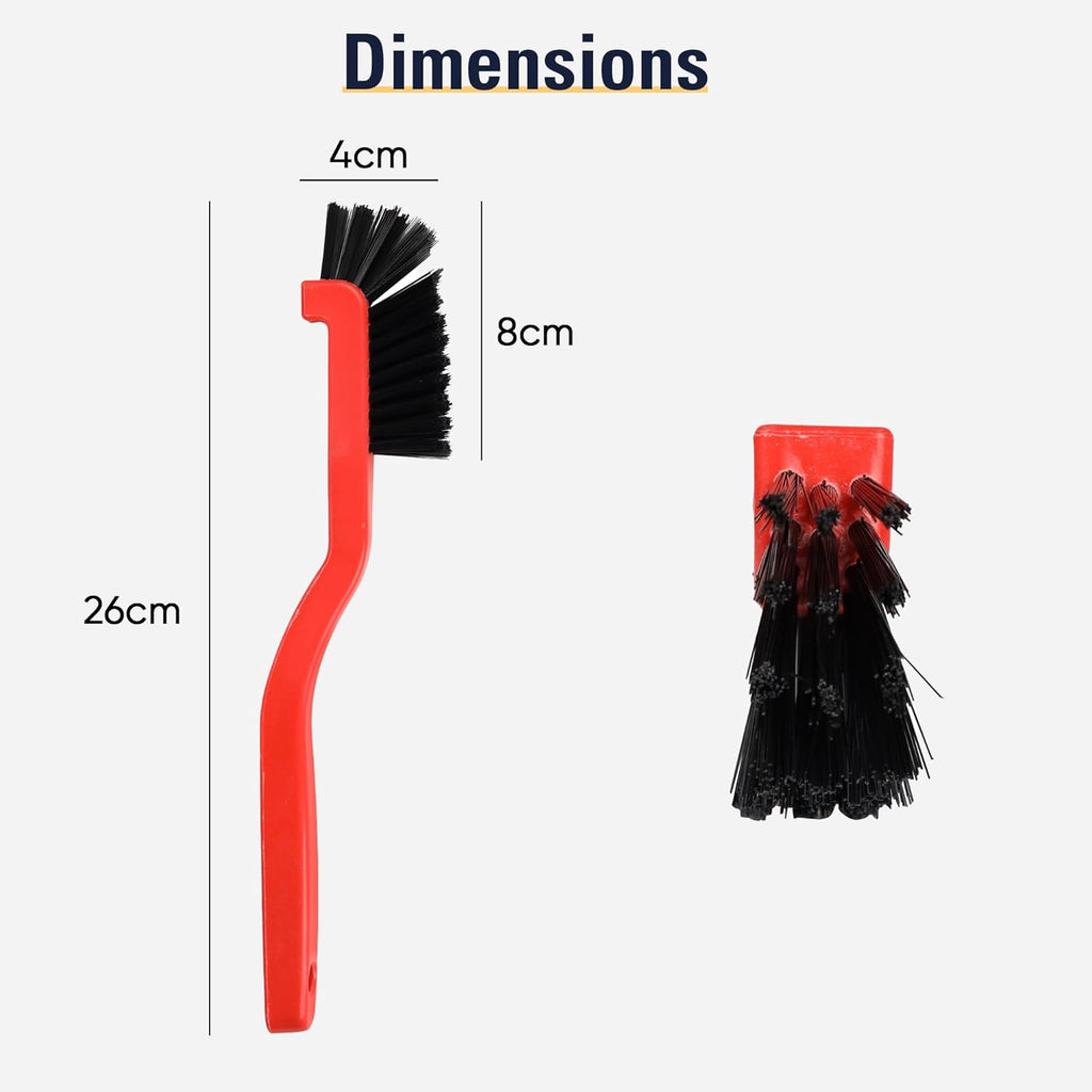 Handheld Grout Brush, Small Scrub Brush for Cleaning Shower Tiles, Crevices, Detail Cleaning Brush for Bathroom, Grout Cleaner Brush for Cleaning Dirt, Grime, Stiff Bristle Scrubber by Foxtrot Living